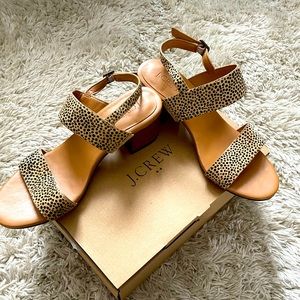 J-Crew Leopard print sandal -size 7.5